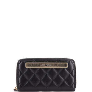Chanel Small Trendy CC Zip Around Wallet Quilted Lambskin